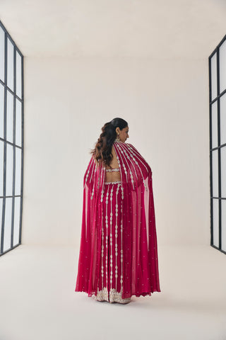 Skirt Set for Indian Wedding - Pink Material Girl Eleanor Skirt Set by Seema Thukral at Mrs. G