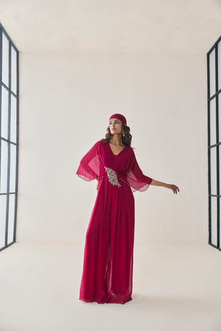 Jumpsuit for Indian Wedding - Pink Material Girl Daphne Jumpsuit by Seema Thukral at Mrs. G