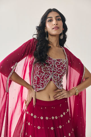 Lehenga Set for Indian Wedding - Pink Material Girl Fern Lehenga Set by Seema Thukral at Mrs. G