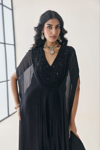 Kaftan for Indian Wedding - Black Material Girl Liora Kaftan by Seema Thukral at Mrs. G