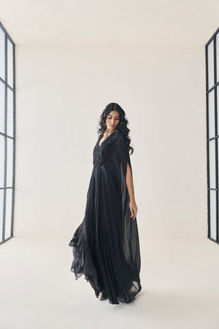 Kaftan for Indian Wedding - Black Material Girl Liora Kaftan by Seema Thukral at Mrs. G