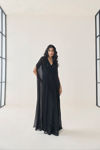 Kaftan for Indian Wedding - Black Material Girl Liora Kaftan by Seema Thukral at Mrs. G