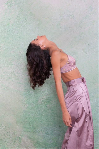 Pant Set for Indian Wedding - Purple Pajama People Trouser Set by The Little Black Bow at Mrs. G