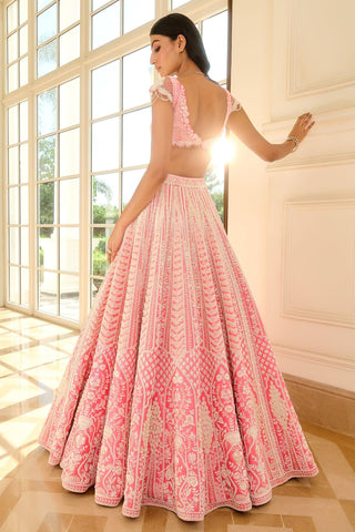 Pink tulika lehenga set