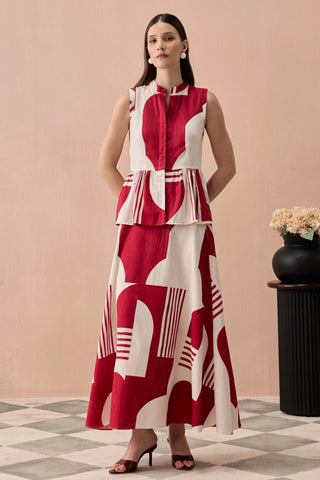 Skirt Set for Contemporary Wear - Merlot Winter Matisse Skirt Set by Zazu at Mrs. G