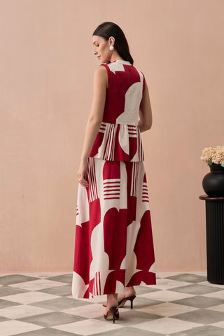 Skirt Set for Contemporary Wear - Merlot Winter Matisse Skirt Set by Zazu at Mrs. G