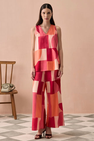 Co-ord Set for Contemporary Wear - Blush Winter Bordeaux Co-ord Set by Zazu at Mrs. G