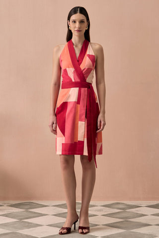 Short Dress for Contemporary Wear - Blush Winter Bordeaux Short Dress by Zazu at Mrs. G