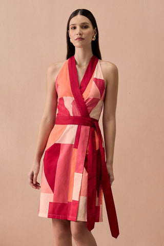 Short Dress for Contemporary Wear - Blush Winter Bordeaux Short Dress by Zazu at Mrs. G
