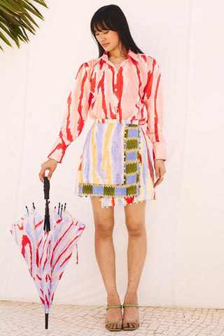 Green spectrum art zip co-ord set