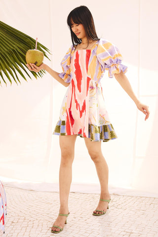 Green palette play art zip dress