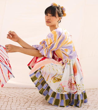 Green palette play art zip dress