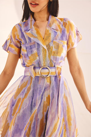 Green back to school art zip dress